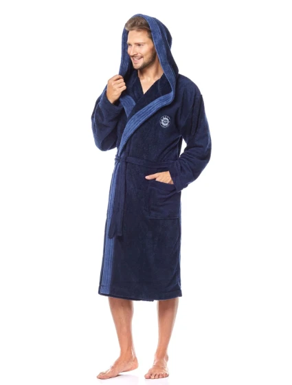 Pánský župan George dark blue - L&L