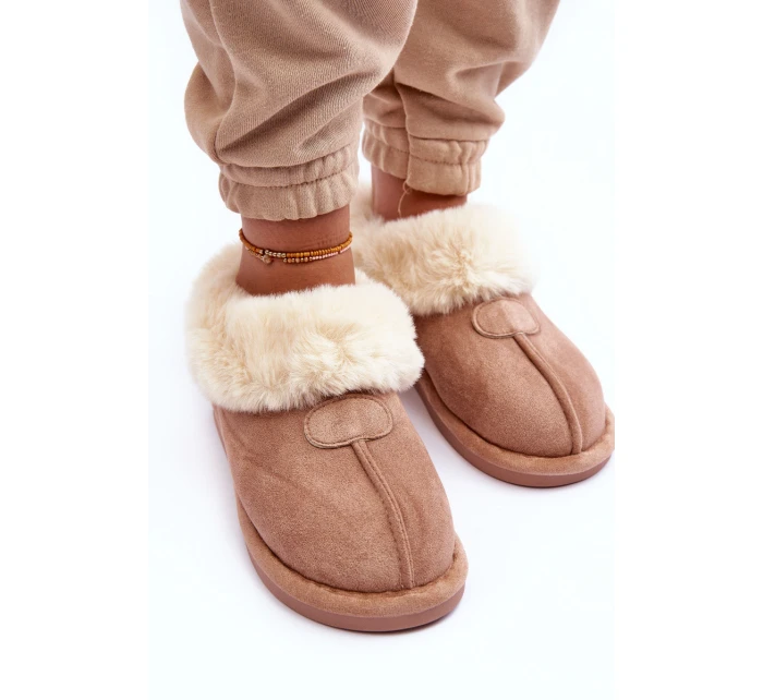 Dámské Papuče s Kožešinou Bežové Lanoze