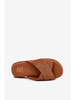 Dámské Pantofle Na Platformě S Pásky Camel model 21696072 - Boto