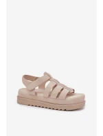 Dámské Sandály Na Platformě Eko Semišové Béžové Filisenia Dámské Sandály Na Platformě Eko Semišové Béžové Filisenia