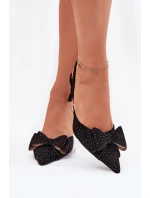 Lodičky S  A Mašlí Černé model 21698830 - Boto