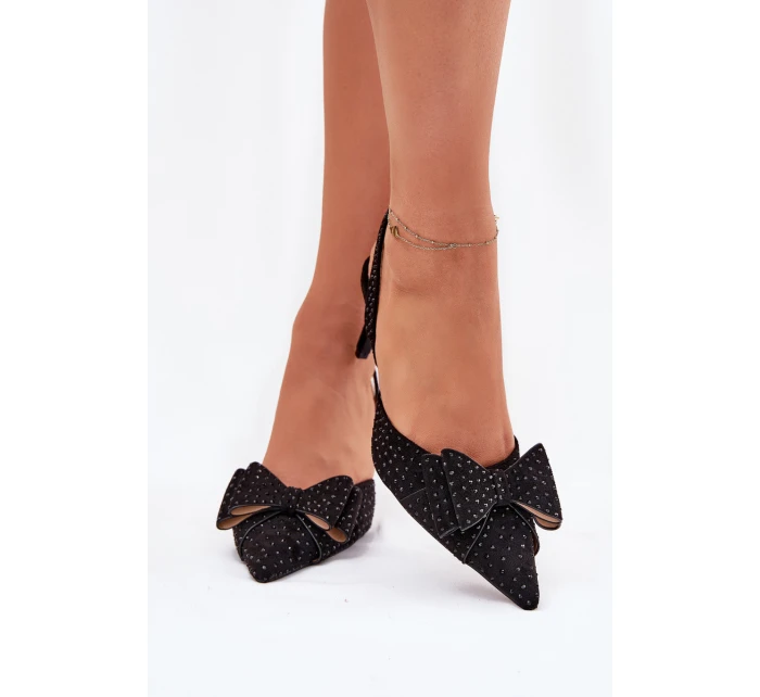 Lodičky S  A Mašlí Černé model 21698830 - Boto