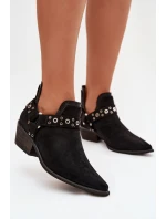 Dámské kotníkové boty s výřezy a pásky Černé model 21919559 - Boto Dámské kotníkové boty s výřezy a pásky Černé model 21919559 - Boto