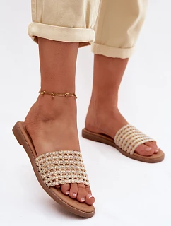 Dámské ploché béžové pantofle model 22130344 - Boto