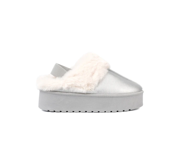 Komfortní sněhule stříbrné dámské platforma Komfortní sněhule stříbrné dámské platforma