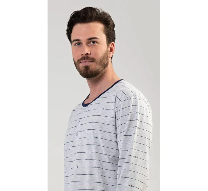 Pánská noční košile s dlouhým rukávem model 17774765 - Gazzaz