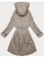 Tmavě béžová tenká dámská bunda parka s kapucí (2) model 19709855 - BH FOREVER Tmavě béžová tenká dámská bunda parka s kapucí (2) model 19709855 - BH FOREVER