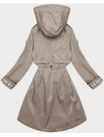 Tmavě béžová tenká dámská bunda parka s kapucí (2) model 19709855 - BH FOREVER