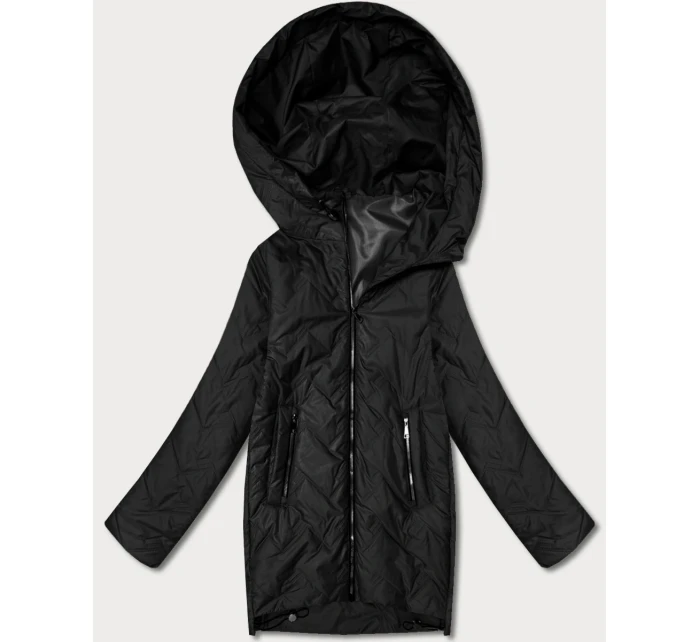 kurtka damska pikowana z kapturem Goodlookin czarna model 22003974 - S'WEST