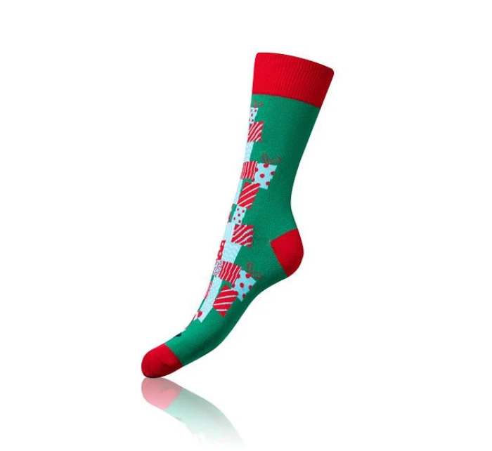 Dárková krabička zábavných crazy ponožek 4 páry CRAZY SOCKS BOX - BELLINDA - červená