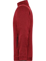 Daiber JN 898 Pánská pracovní pletená fleece bunda - Solid 02.0898 red melange/black Daiber JN 898 Pánská pracovní pletená fleece bunda - Solid 02.0898 red melange/black