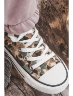 Dětské vysoké tenisky s zipem Béžová a zelená Filemon Dětské vysoké tenisky s zipem Béžová a zelená Filemon