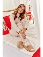 Dámské kožešinové pantofle Bežové Biella Dámské kožešinové pantofle Bežové Biella