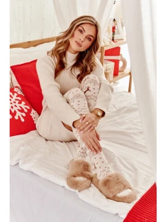 Dámské kožešinové pantofle Bežové Biella