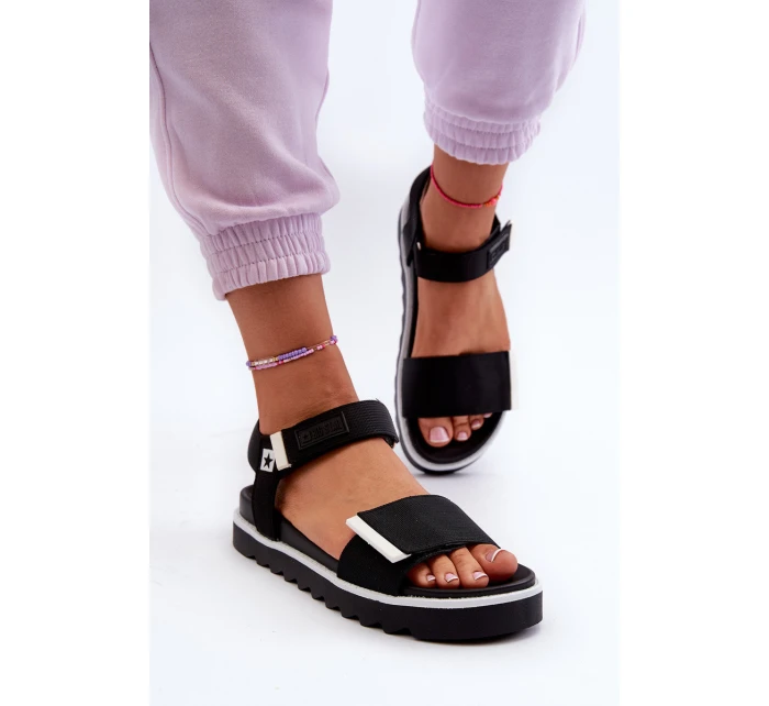 Dámské sandály na platformě Big Star NN274778 černé Dámské sandály na platformě Big Star NN274778 černé