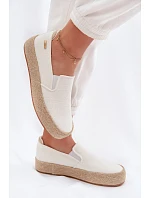 Dámské espadrilky na platformě Big Star model 22042771 Ecru - Big Star Shoes Dámské espadrilky na platformě Big Star model 22042771 Ecru - Big Star Shoes