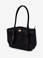 Shopper kabelka z eko semiše Černá Elleea