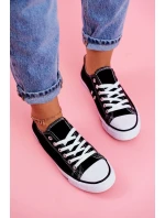 Dámské Klasické Tenisky Černé S Bílou Podešví Omerta Dámské Klasické Tenisky Černé S Bílou Podešví Omerta