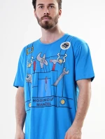 Pánská noční košile s krátkým rukávem Hodinový manžel