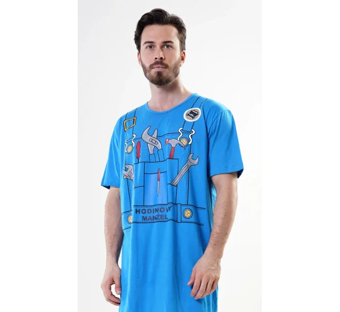 Pánská noční košile s krátkým rukávem model 17843964 - Vienetta MAN Pánská noční košile s krátkým rukávem model 17843964 - Vienetta MAN