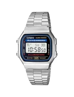 Unisex digitální hodinky Casio A168WA s náramkem z nerezové oceli, stříbrné Unisex digitální hodinky Casio A168WA s náramkem z nerezové oceli, stříbrné