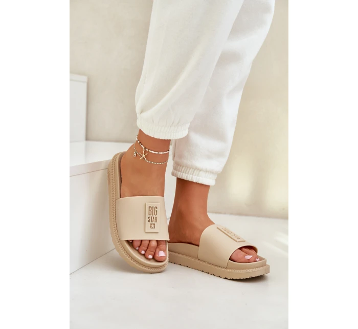 Dámské pantofle Big Star LL274A210 Béžové