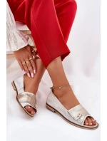 Kožené Elegantní Baletky S   Zlatý model 21692931 - Zazoo