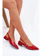 Lakované Baletky Na Nízkém Podpatku Červené model 21698739 - Boto Lakované Baletky Na Nízkém Podpatku Červené model 21698739 - Boto