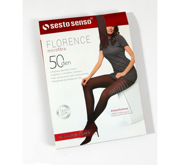 Sesto Senso Anti-celulitidní punčochové kalhoty 50 Den 3D Microfiber Florence Coffee
