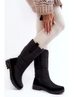 Dámské zateplené boty do sněhu Progress Black Dámské zateplené boty do sněhu Progress Black