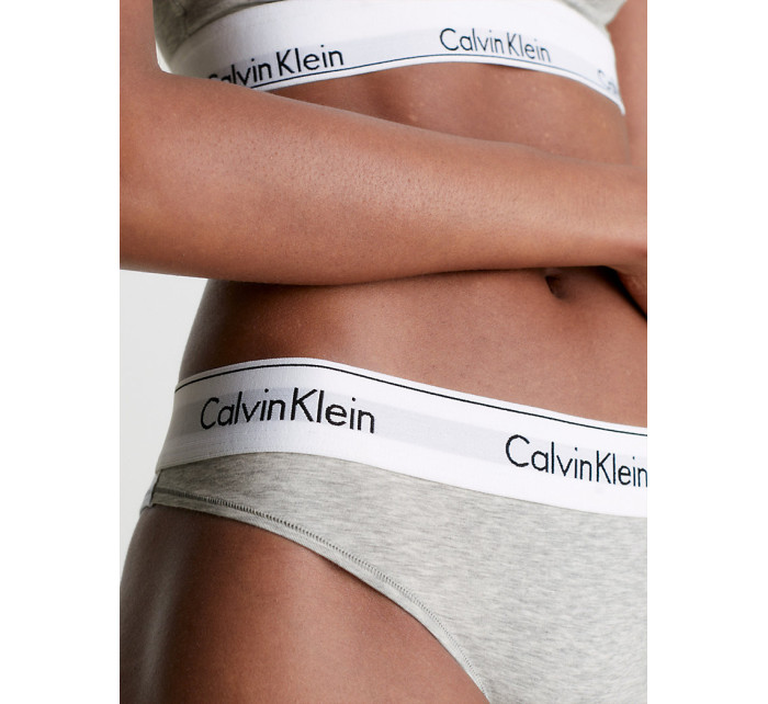 Dámské brazilky Brazilian Briefs Modern Cotton 000QF5981EP7A šedá - Calvin Klein