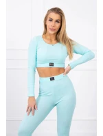 Pruhovaný top set 9353 mátový - Kesi Pruhovaný top set 9353 mátový - Kesi