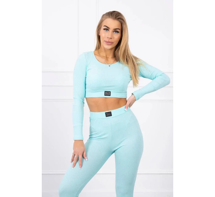 Pruhovaný top set 9353 mátový - Kesi Pruhovaný top set 9353 mátový - Kesi