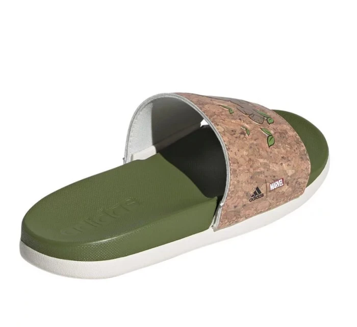 Dětské žabky / nazouváky Adilette Comfort Jr ID8029 Zelená s hnědou - Adidas Dětské žabky / nazouváky Adilette Comfort Jr ID8029 Zelená s hnědou - Adidas