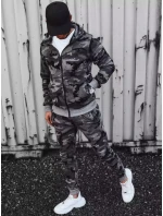 Pánská tmavě šedá tepláková souprava moro FashionStreet AX0623 Pánská tmavě šedá tepláková souprava moro FashionStreet AX0623