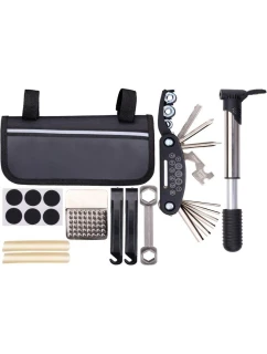 SADA NÁŘADÍ NA KOLO 14 POLOŽEK V KUFRU NA NÁŘADÍ NA KOLO