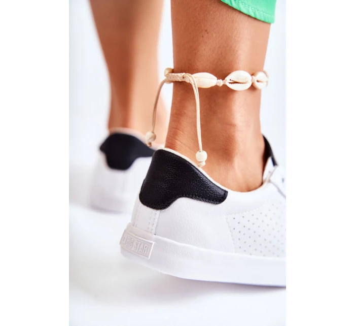 Dámské Kožené Tenisky BIG STAR HH274071 Bile-Černé Dámské Kožené Tenisky BIG STAR HH274071 Bile-Černé