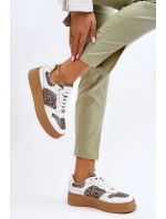 Dámská pohodlná sportovní obuv GOE LL2N4052 Bílo-béžová Dámská pohodlná sportovní obuv GOE LL2N4052 Bílo-béžová