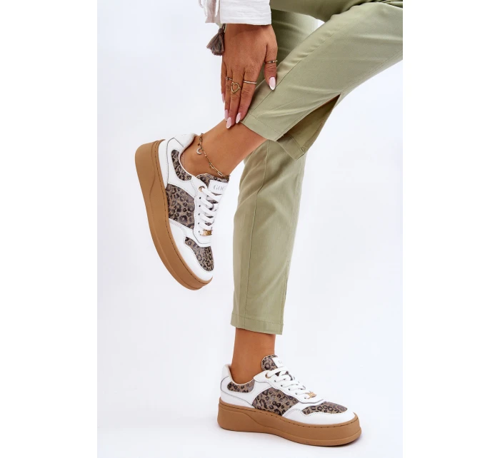 Dámská pohodlná sportovní obuv GOE LL2N4052 Bílo-béžová Dámská pohodlná sportovní obuv GOE LL2N4052 Bílo-béžová