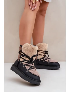 Dámské Sněhule S Kožíškem D.Franklin Černé DFSH370012