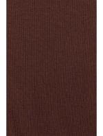 model 20476100 Žebrovaný top s dlouhými rukávy hnědý - Moe