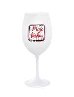 MOJE LÁSKA - bílá sklenice na víno 350 ml