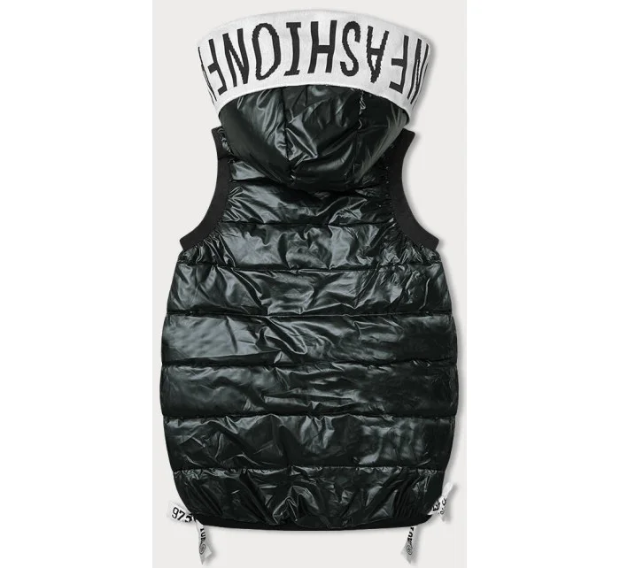 Dámská vesta v army barvě se stahovacími lemy model 18930965 - J.STYLE