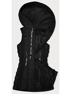 Černá dámská vesta s kapucí model 21339594 - S'WEST