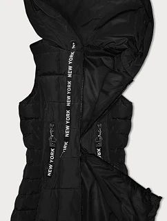 Černá dámská vesta s kapucí model 21339594 - S'WEST