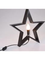 DEKORATIVNÍ HVĚZDA S LED OSVĚTLENÍM 35CM ČERNÁ Dětské