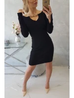 Šaty se zlatým řetízkem černé Šaty se zlatým řetízkem černé