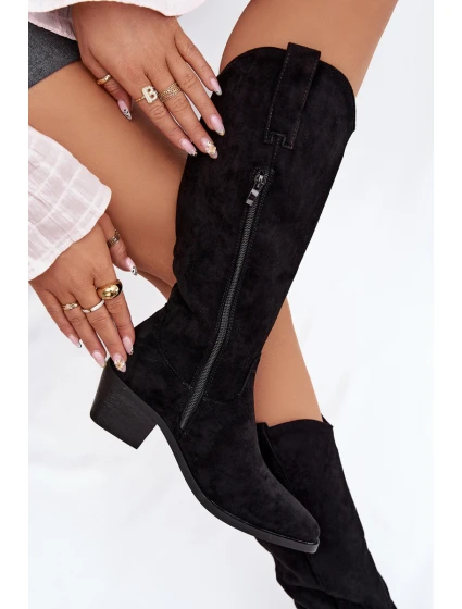 Kozačky Kovbojky Dámské Černé Jazelle