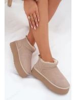 Dámské sněhule z přírodního semiše béžové Mairene Dámské sněhule z přírodního semiše béžové Mairene