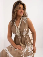 Sukienka DHJ SK model 20278661 ciemny bezowy - FPrice